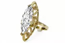 Zircon Aur galben 14K Inel Vintage bijuterii vrc005y